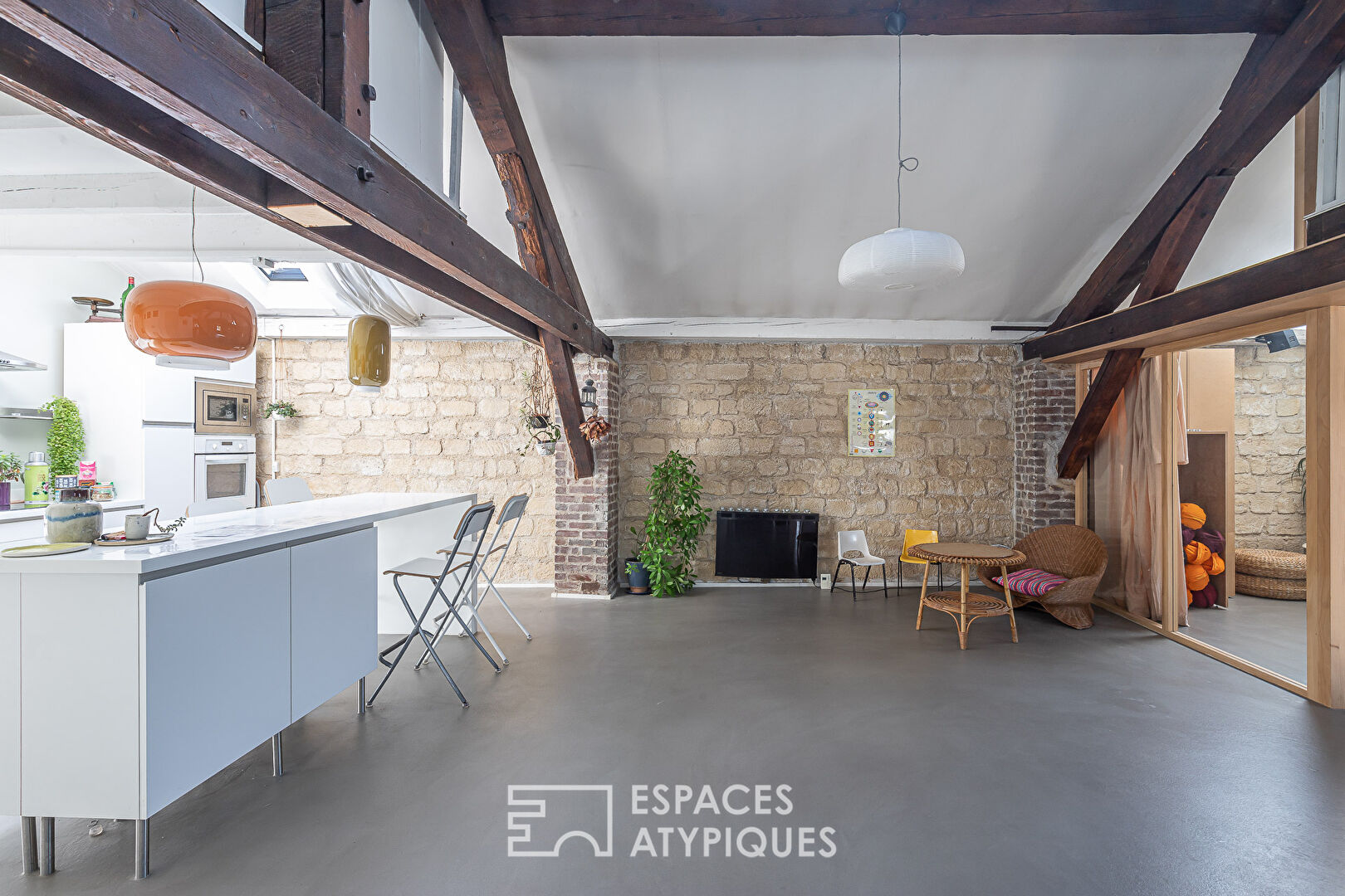 Loft en duplex type new yorkais