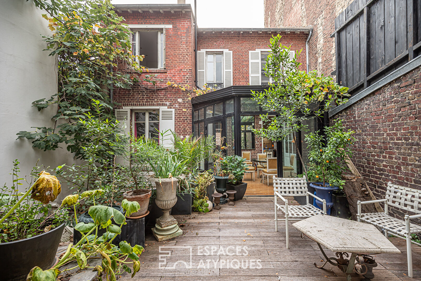 House with veranda and garden