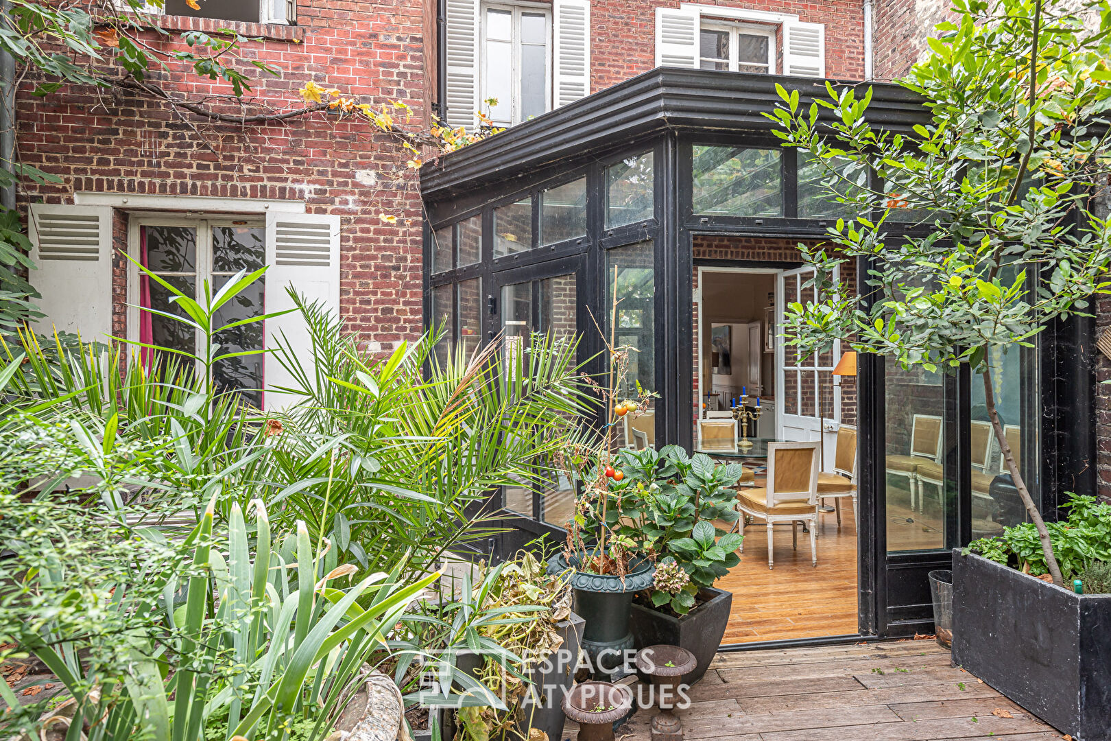 House with veranda and garden