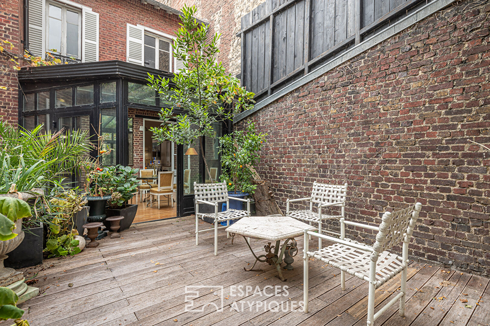 House with veranda and garden