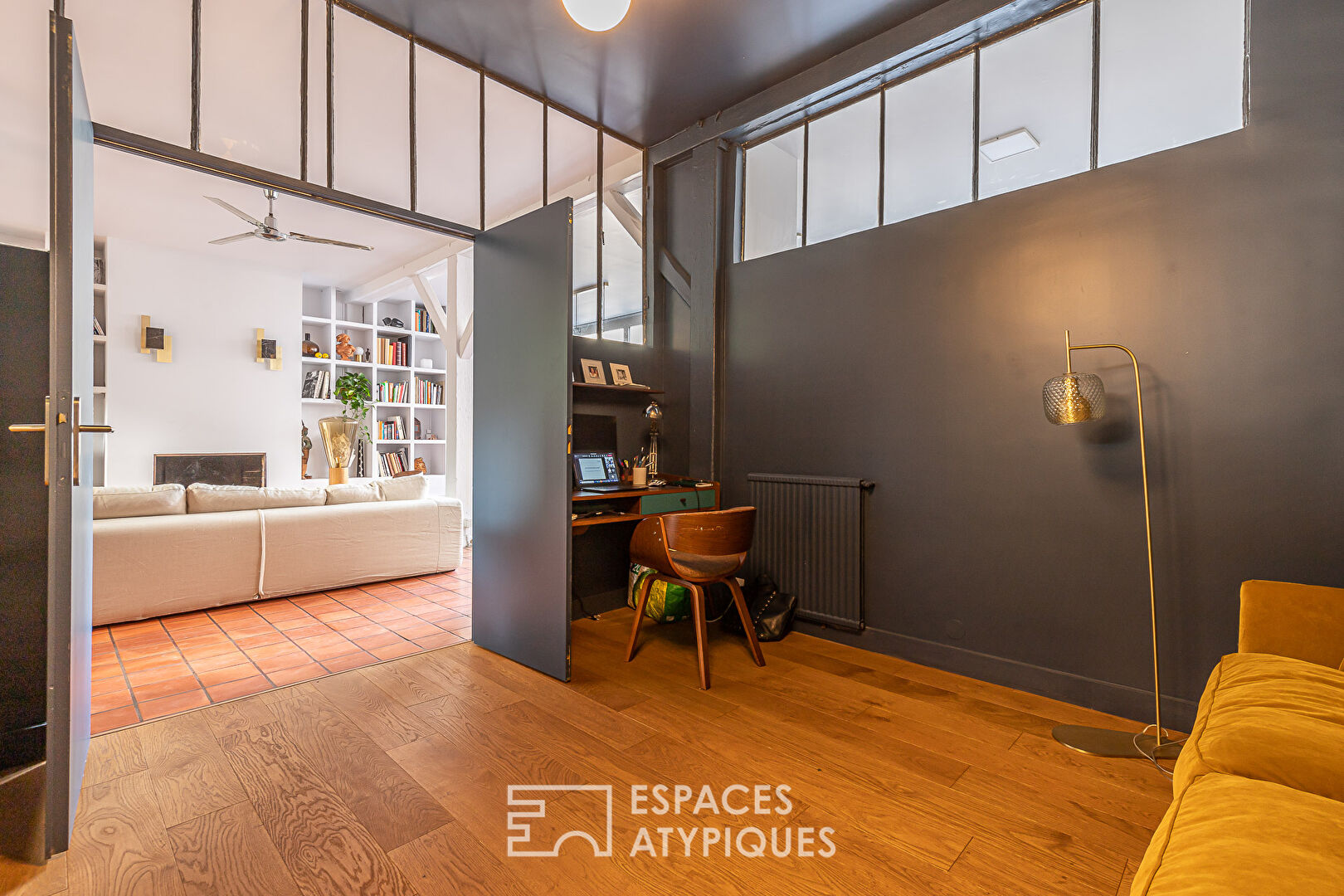 Loft with private courtyard in a former printing house