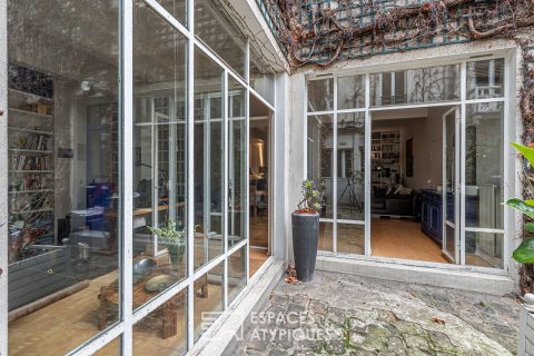 Ancien garage réhabilité avec terrasse