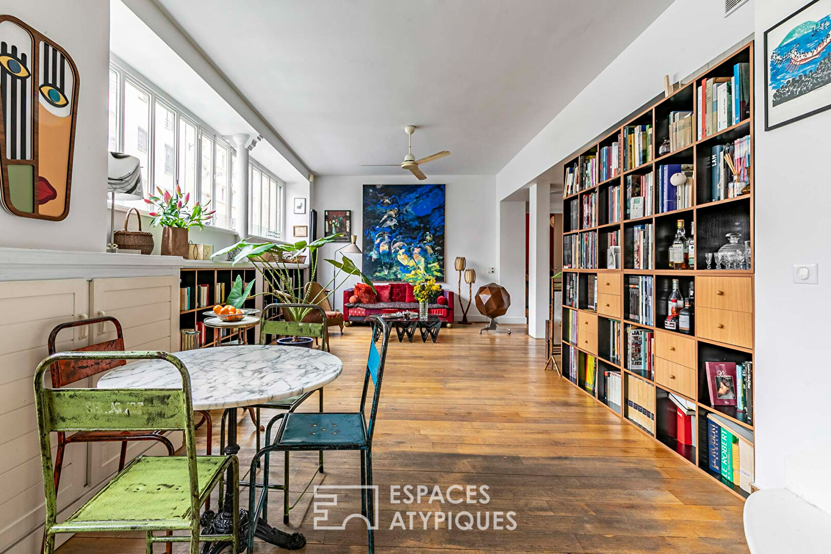 Loft traversant dans un ancien atelier de mosaïste