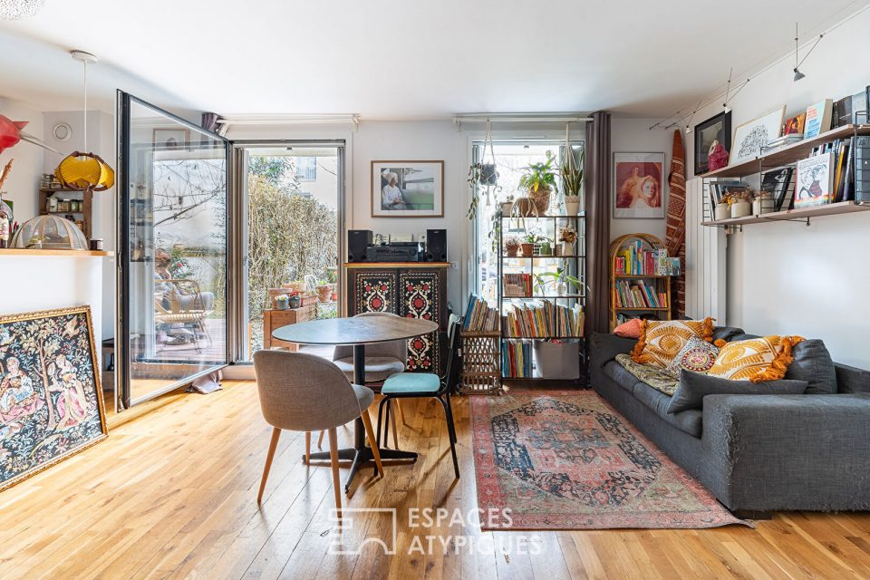 Appartement contemporain avec terrasse et jardin