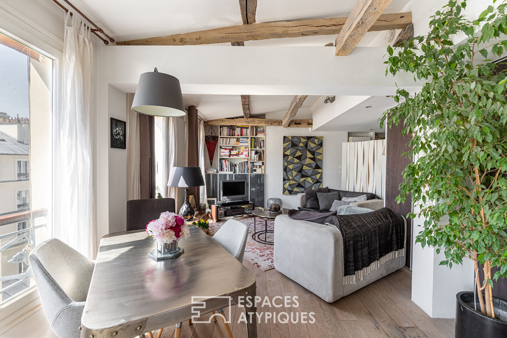 Open-plan apartment in a former post house