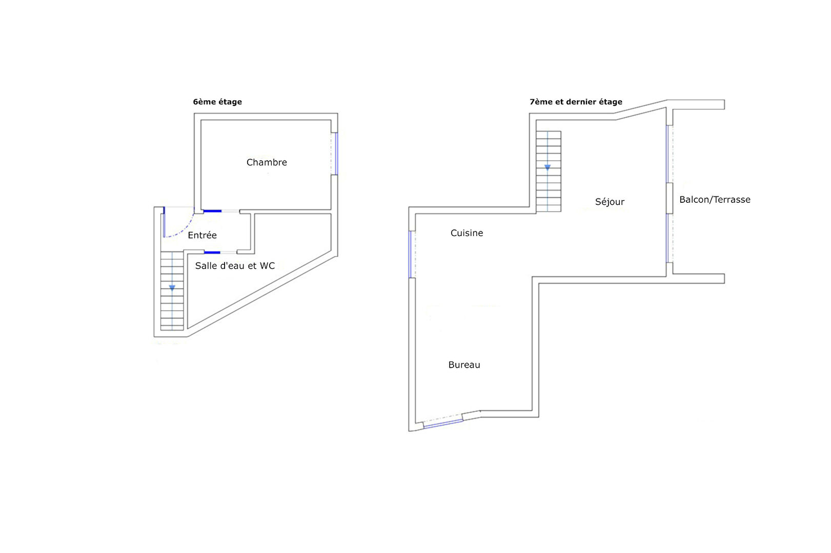 Top floor duplex with elevator and exterior