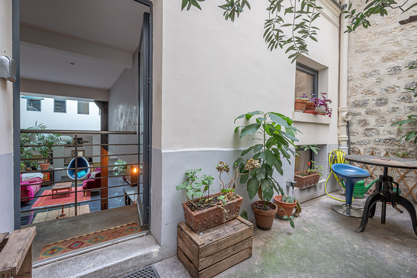 Illustration of Luxury Apartment Lofts With Private Courtyard
