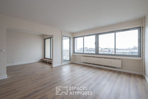 Duplex traversant en dernier étage avec vue