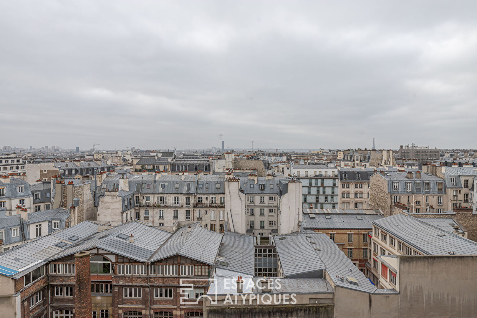 Duplex traversant en dernier étage avec vue