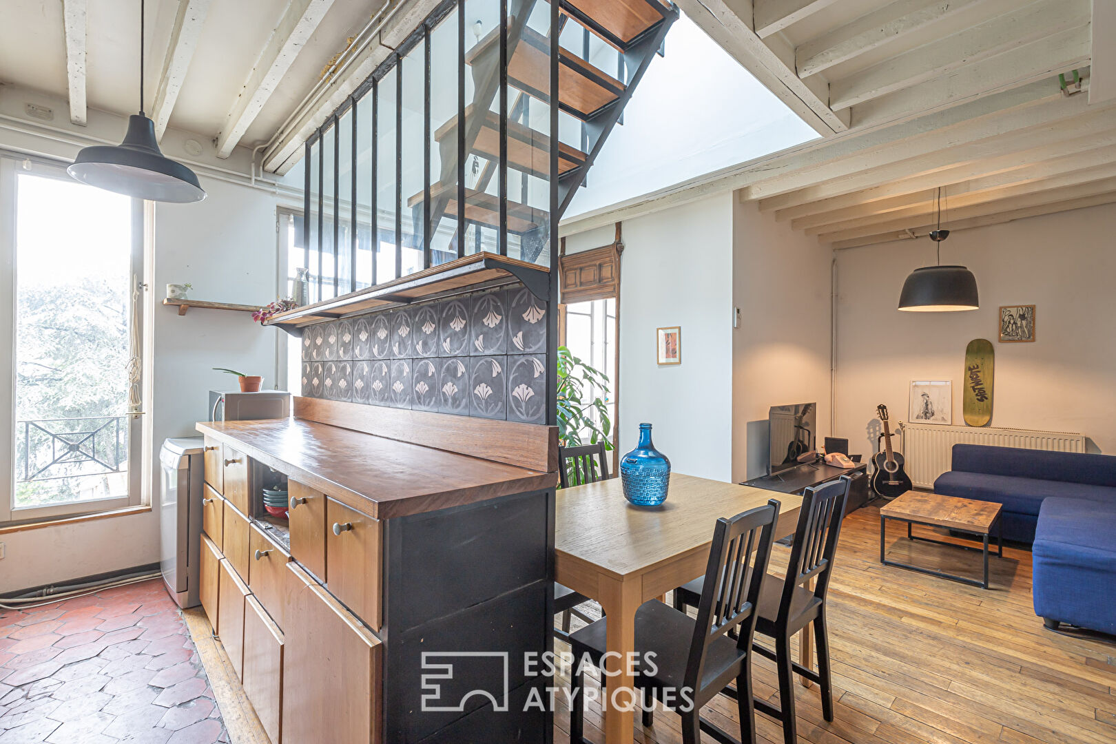 Top floor apartment near Canal de l’Ourcq