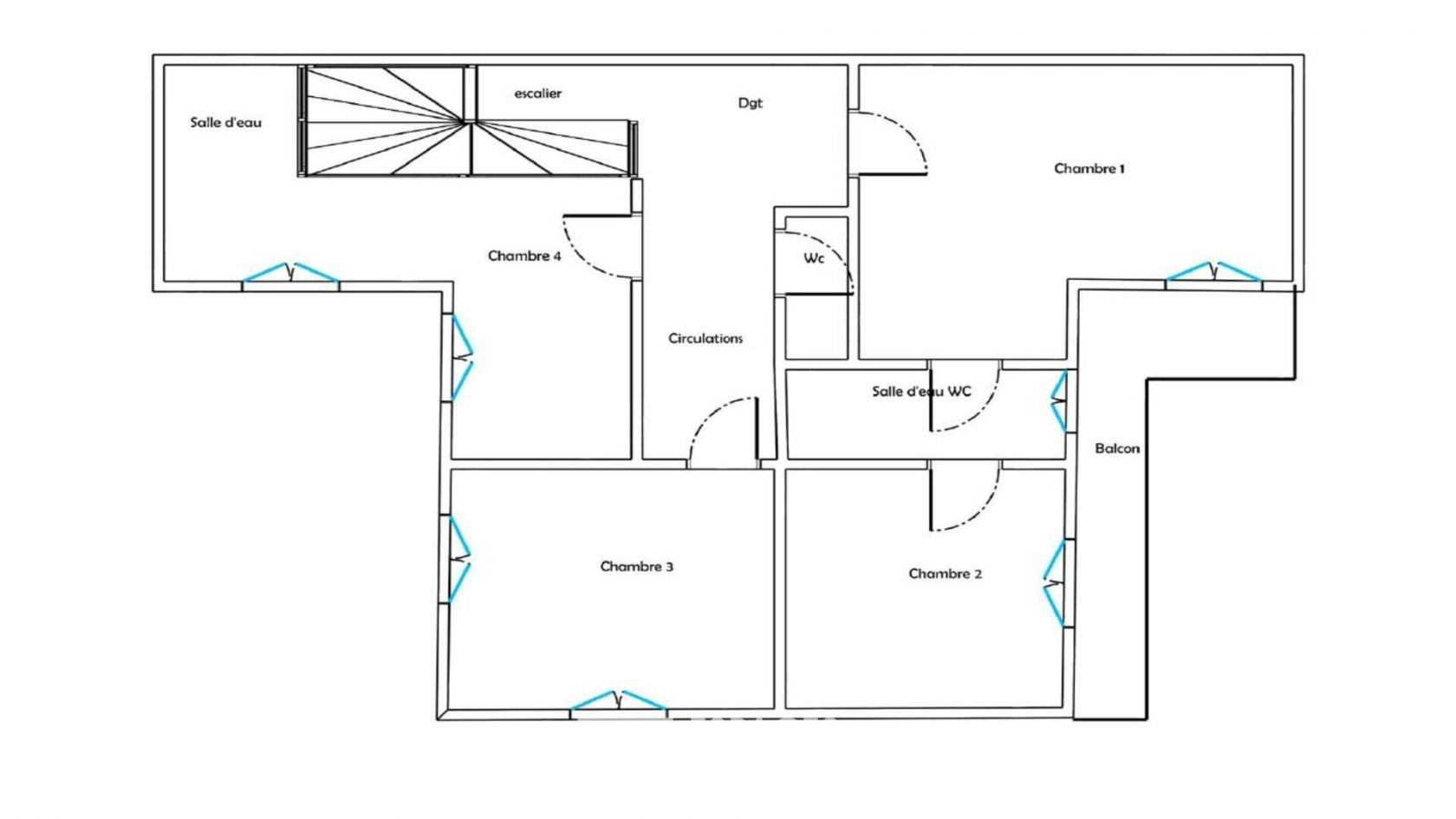 House with garden and terraces