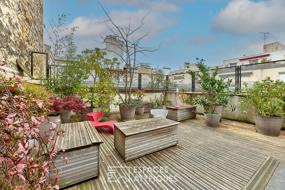 Duplex avec terrasses au dernier étage