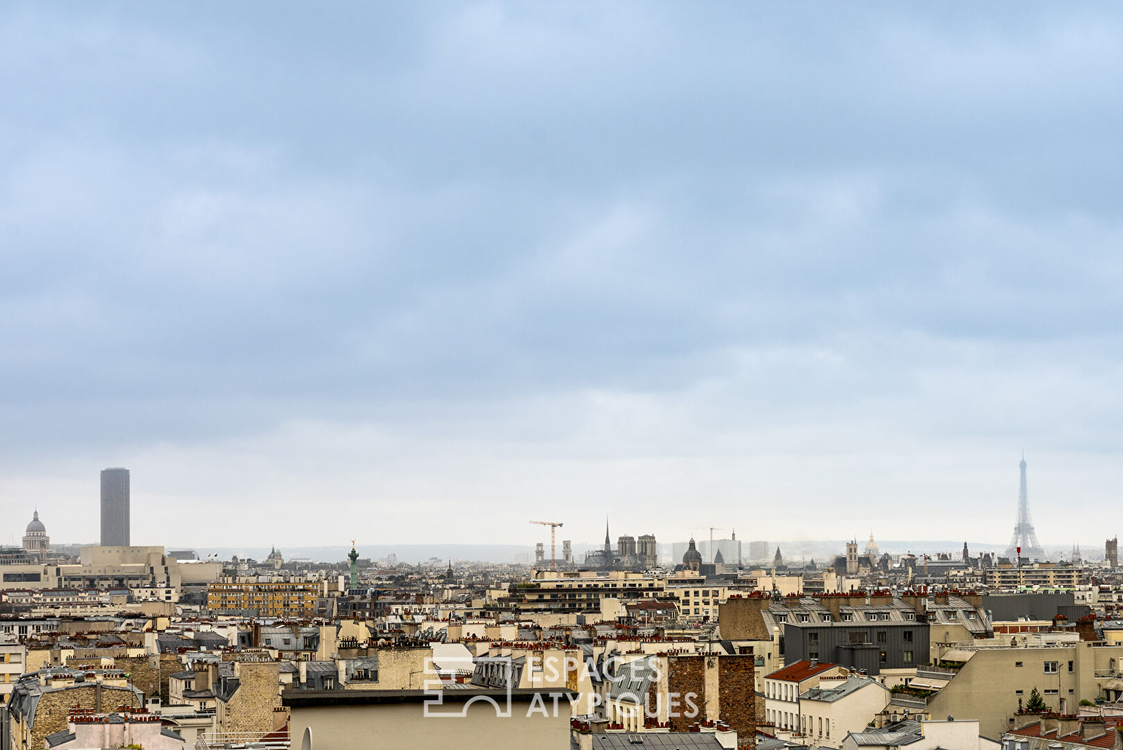 Appartement traversant avec vue sur les monuments
