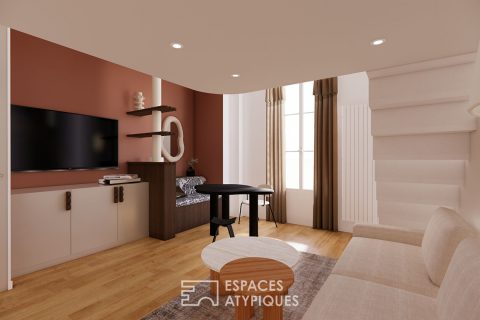 Studio with generous volumes in the Cité de la Roquette