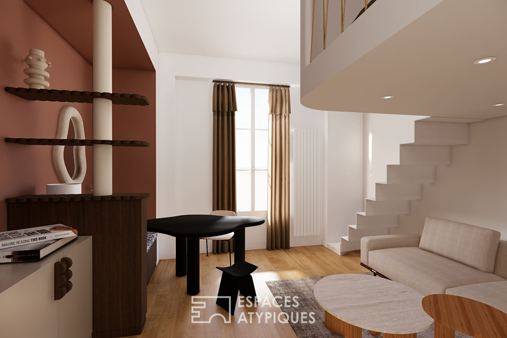Studio with generous volumes in the Cité de la Roquette