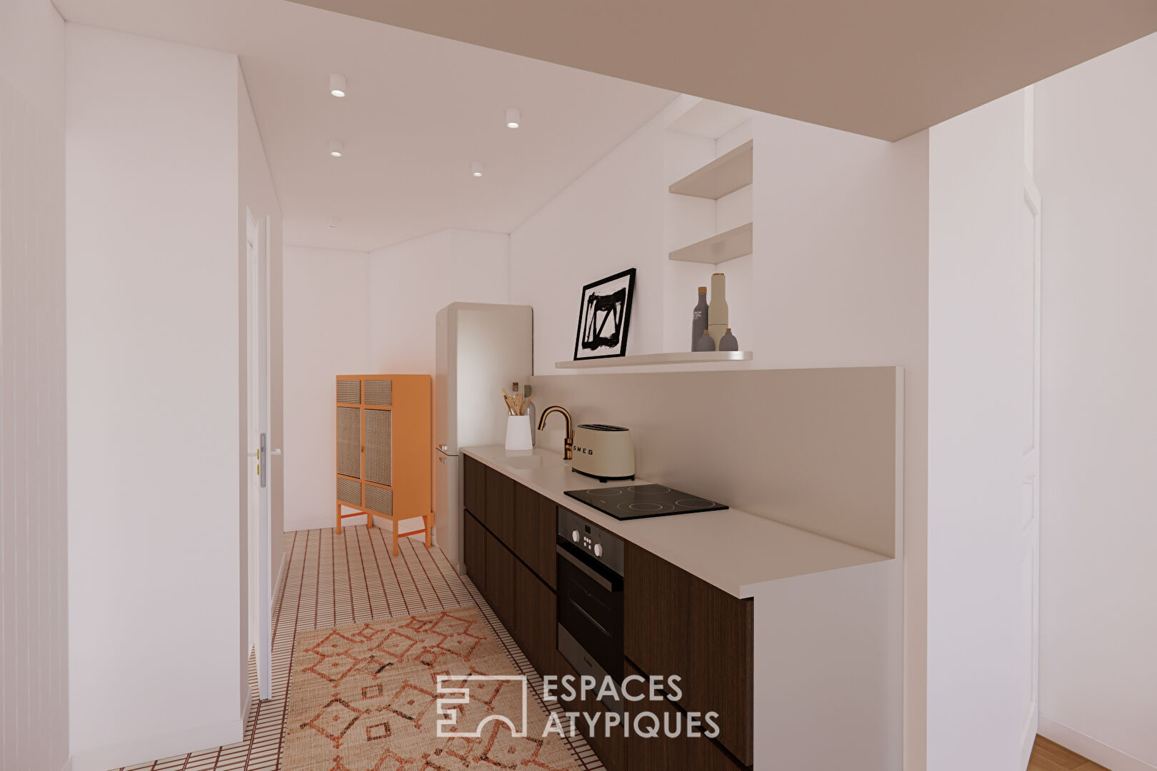 Studio with generous volumes in the Cité de la Roquette