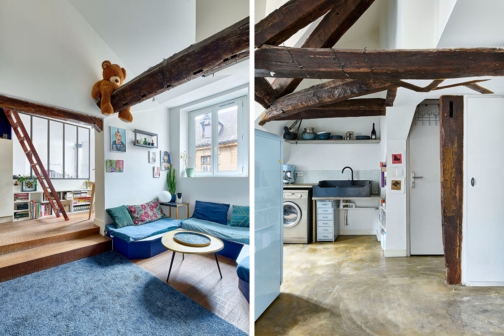 Top floor, a stone’s throw from the Canal St Martin